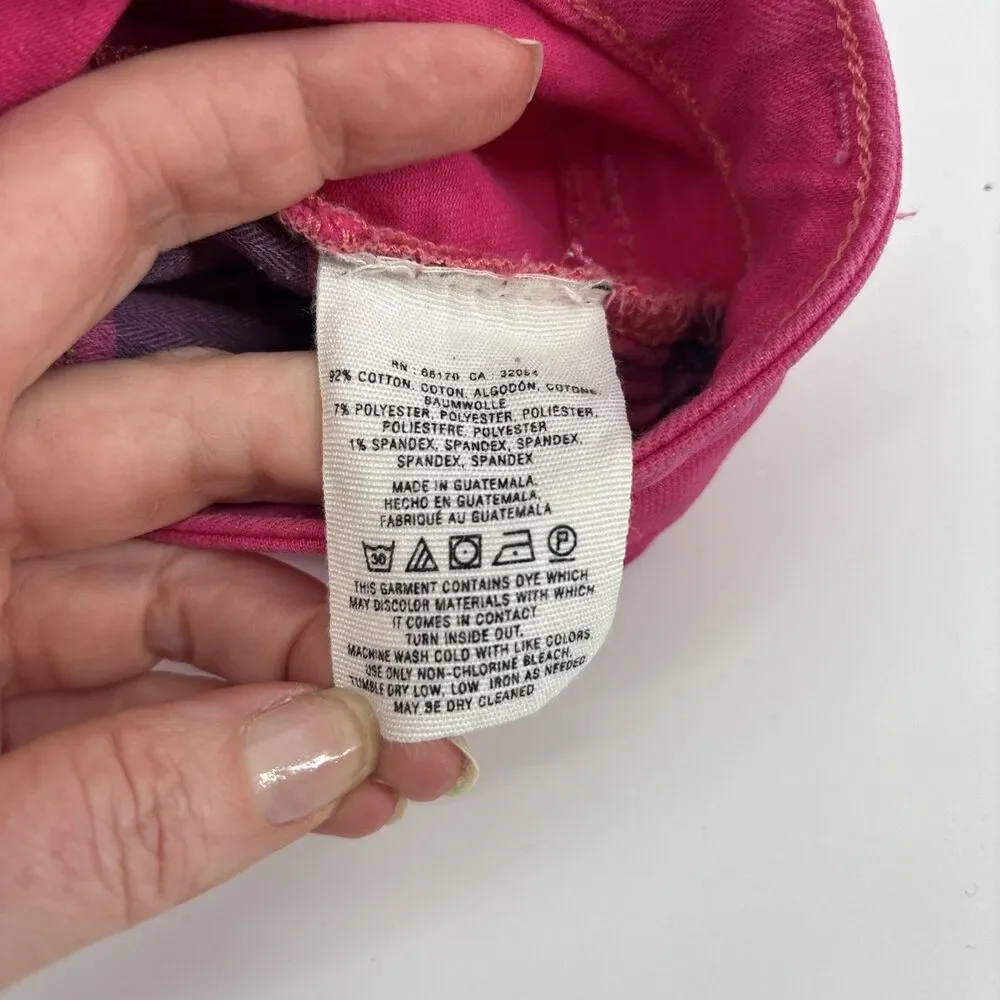 Pilcro and The Letterpress Anthropologie Women's Pink Stet Denim Shorts Size 31 - Picture 6 of 7